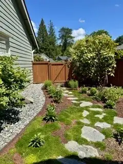 Cute garden on the side of home Cute garden on the side of home