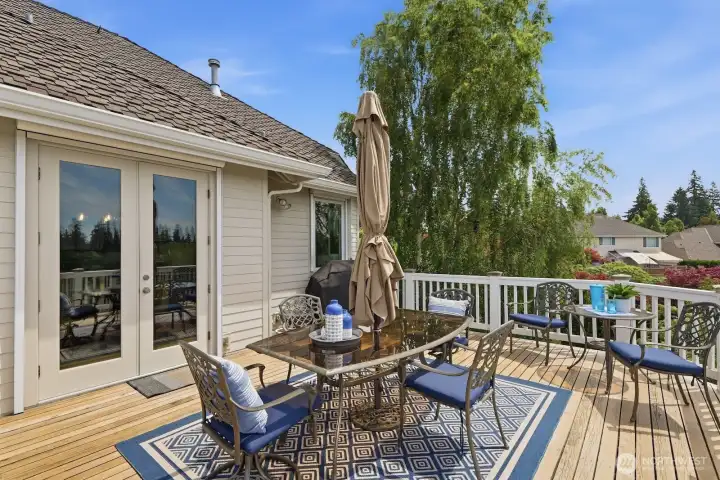 large deck for entertaining