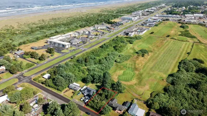 Golf course behind property