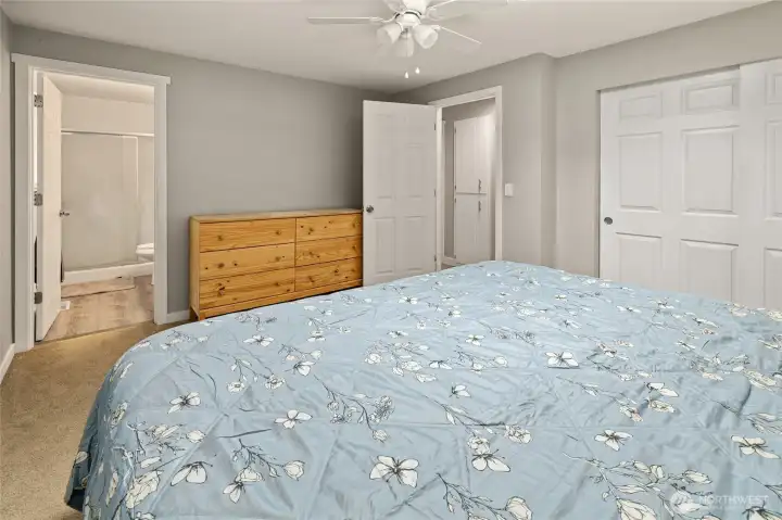 Primary bedroom with private bathroom
