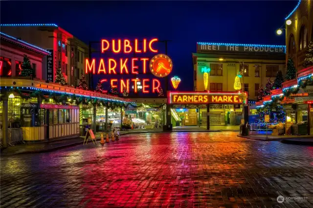 Stop at the nearby Pike Place Market for fresh produce, fish, flowers and restaurants