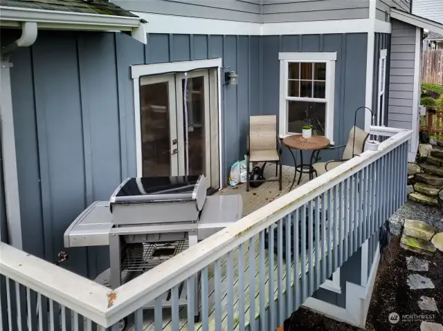 Deck off the dining area of the home for enjoying all nature has to offer.