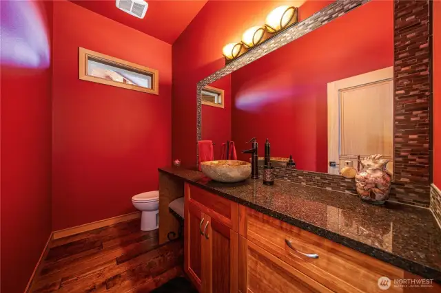 Main level powder room