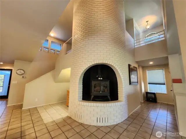 Massive Fireplace w/ Gas Stove