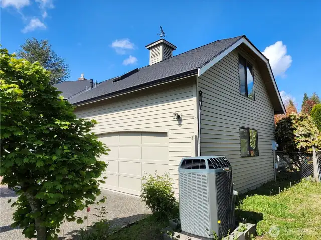 2nd Garage Door & Heat Pump