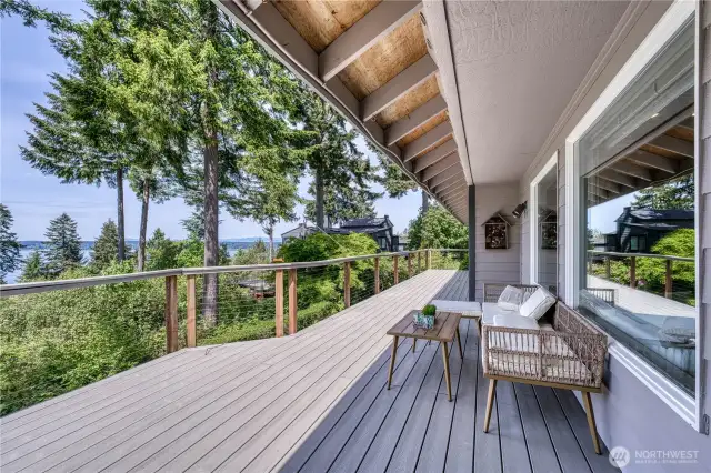 Take the party outside and enjoy the view and the fresh air from this large deck!  It's even plumbed for your gas grill.