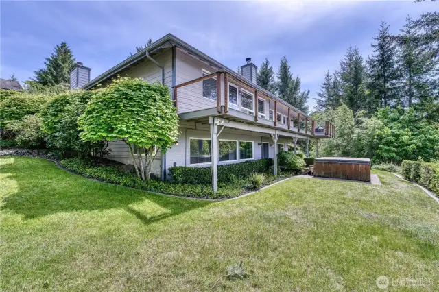 This well-maintained yard is a joy to walk around.