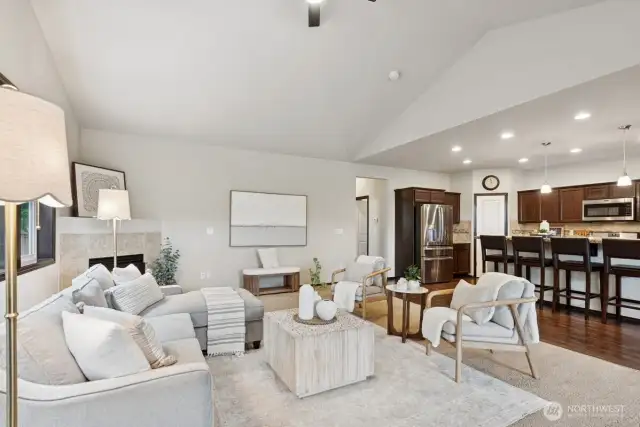 Open floorplan from back door.