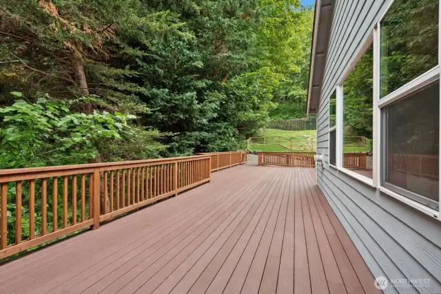 Wrap around back deck.