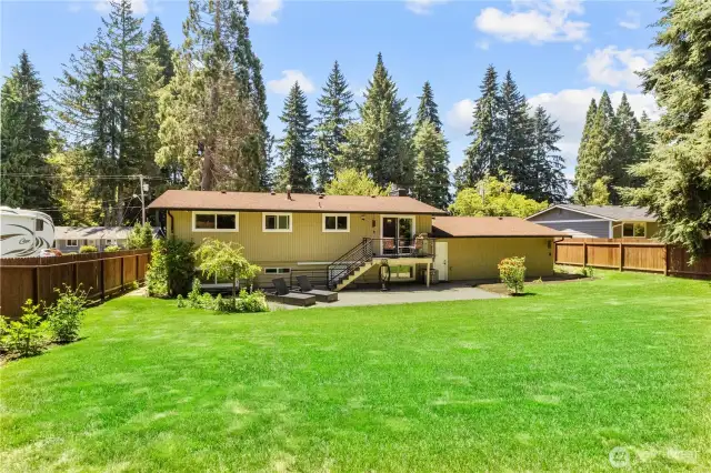REAR OF HOME VIEW -  AMAZING BACK YARD!!!!