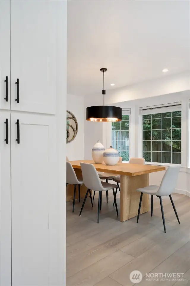 Kitchen pass-through to the dining room