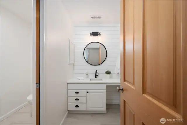 3/4 bath on the lower level