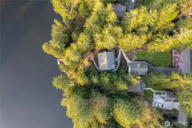 A bird's eye view of the property