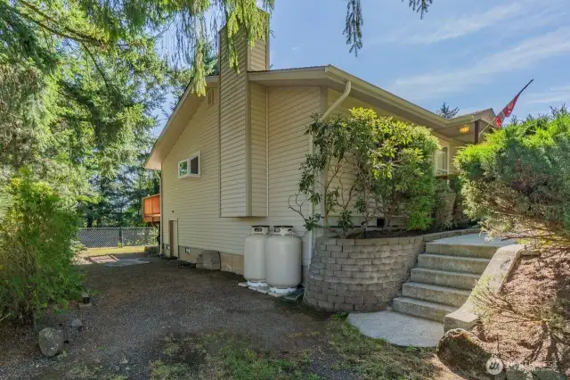 Stairs from Frt Yard coming to 2nd Drive-Leading to Back Yard