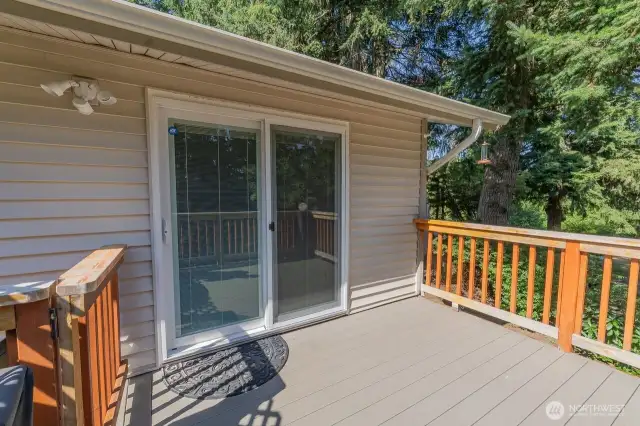 Back Deck w/slider into Home