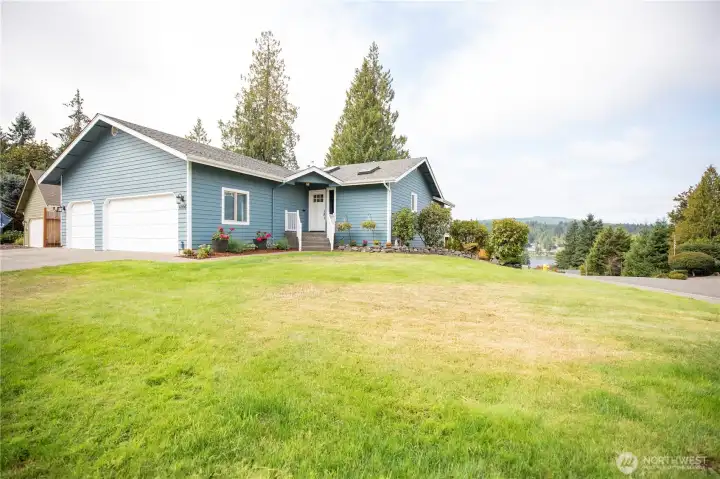 This home is situated on a corner lot giving you extra yard space.