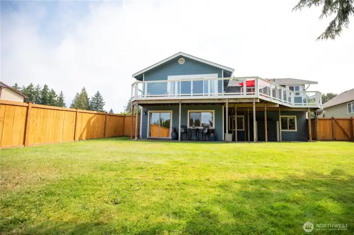 Backyard exterior of home.