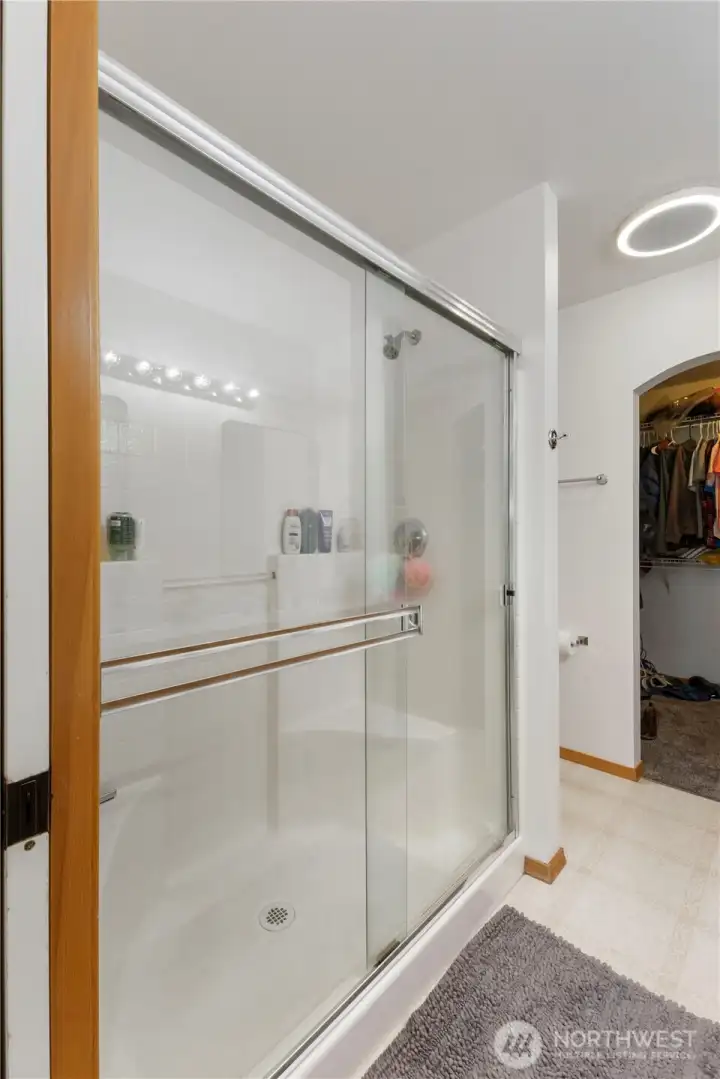 Primary shower.