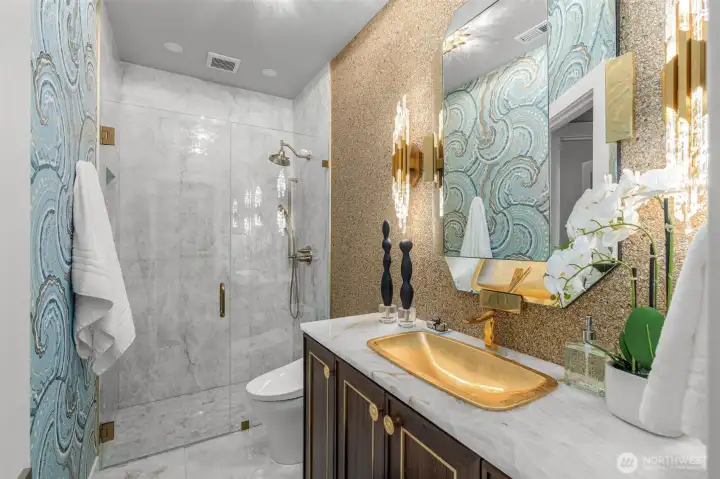 Recently updated main floor guest bathroom
