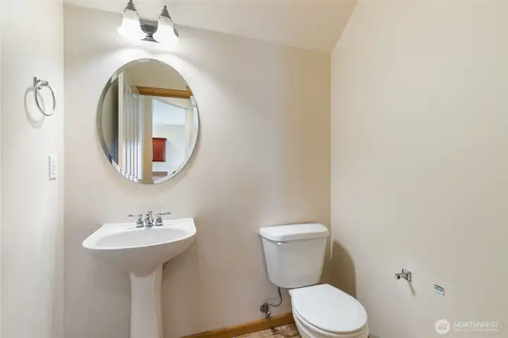 Main level powder room