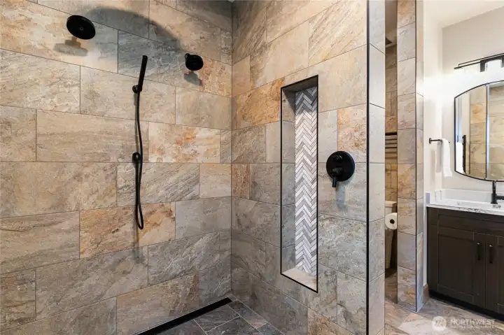 Primary walk-in shower