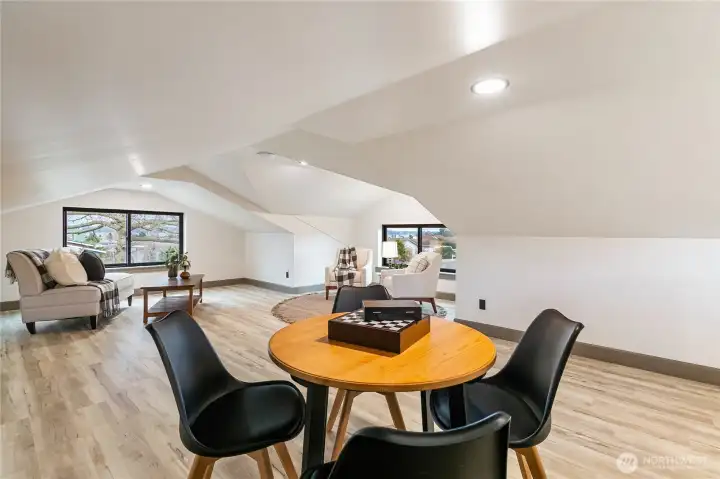 Above garage, bonus flex room