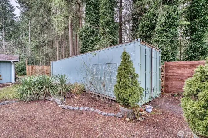 There is even a large canister discretely placed for all of your storage needs...hobbies, toys, tool.  You decide!