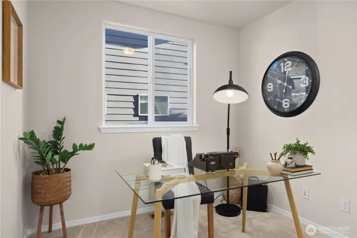 Main floor bedroom/office. 1 or 5 bedrooms