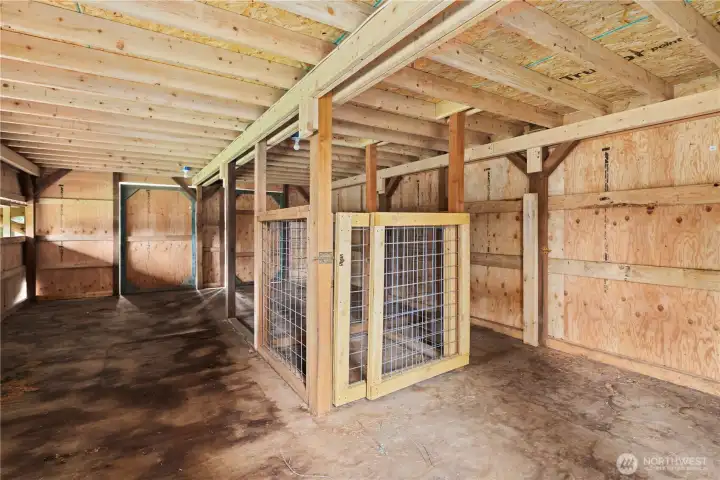 Lower floor of the goat house