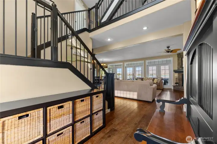 Entry storage + looking towards Lake