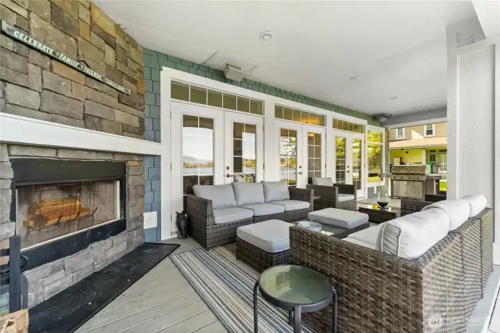 Covered Patio with Fireplace