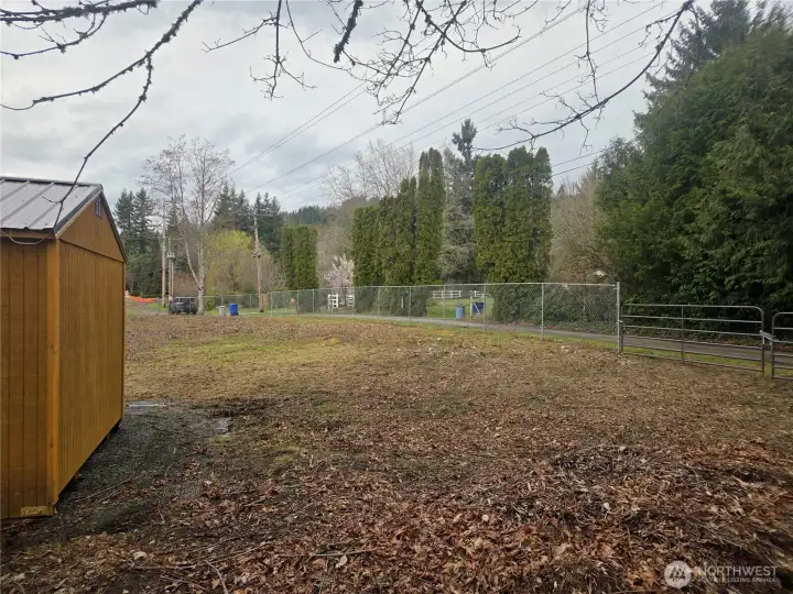 View facing west from the northeast side of the property.