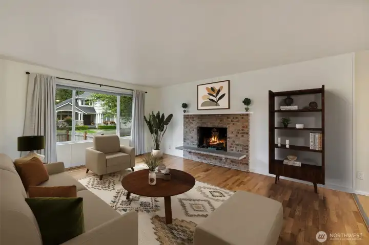 Living Room with virtual staging