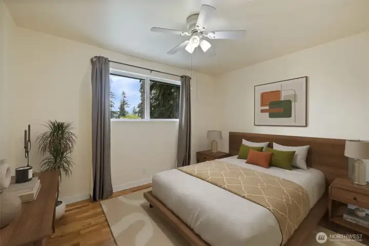 Primary Bdrm with virtual staging