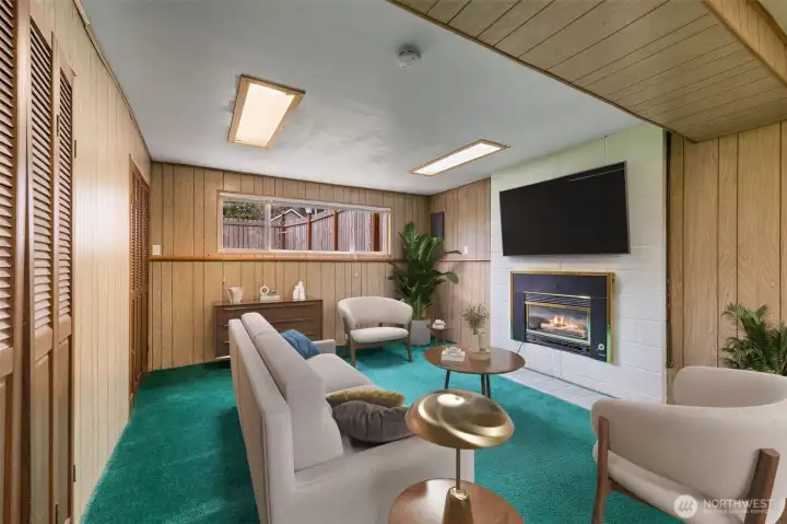 Rec. Room with virtual staging