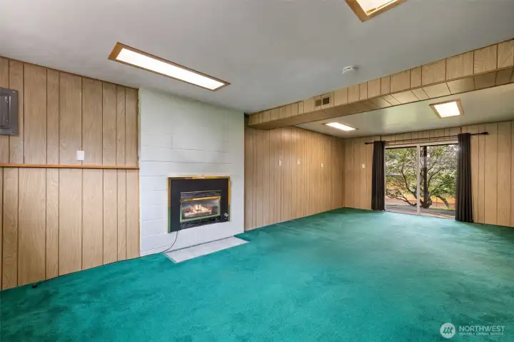 Gas Fireplace down