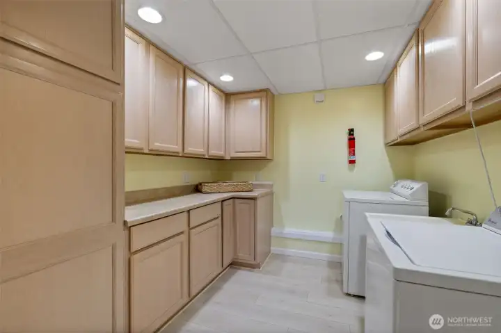Laundry room with Utility Sink and tons of storage