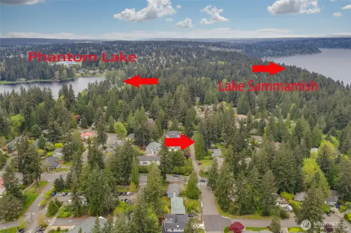 16610 in relation to Phantom Lake & Lake Sammamish
