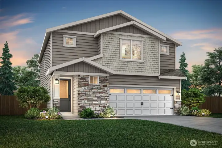 Example of the Hawthorn floorplan to be located at 5914 NW Rhino Way