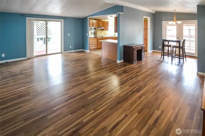 Vaulted Ceiling & Big Windows fill the room with light!