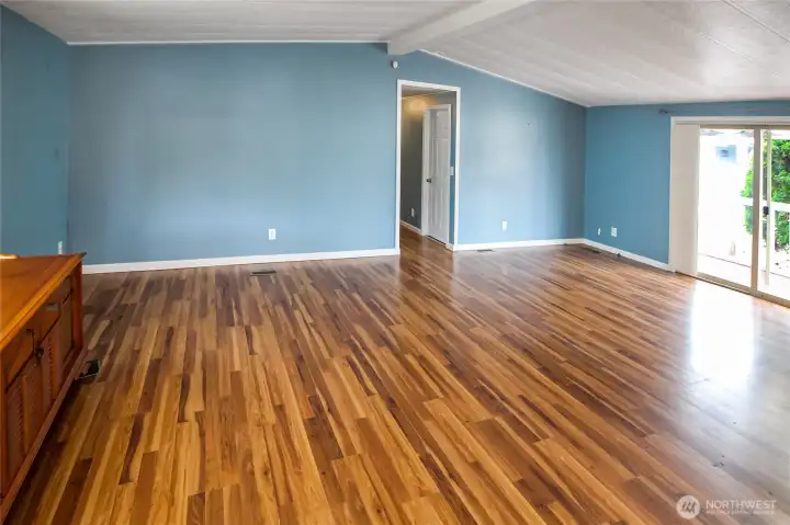 The spacious living room.
