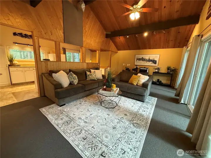 Gorgeous wood accents throughout.