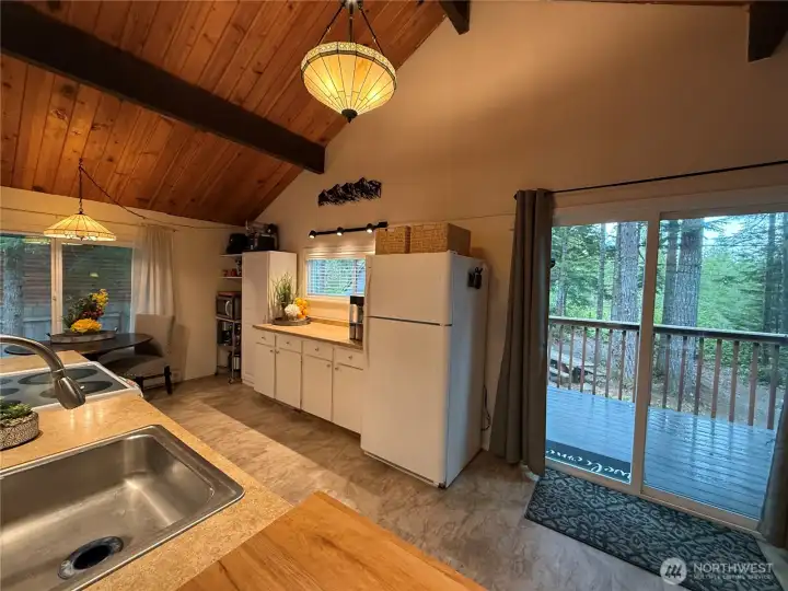 Slider leads to back deck.
