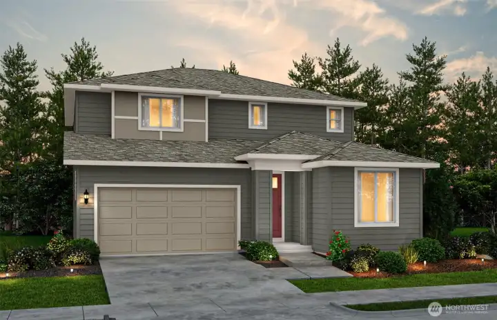 Rendering of exterior elevation.