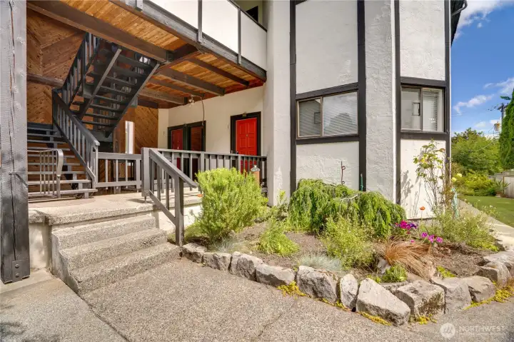 A welcoming entry leads to this second-floor home in a small five-unit community. Home sweet home. A welcoming entry leads to this second-floor home in a small five-unit community. Home sweet home.