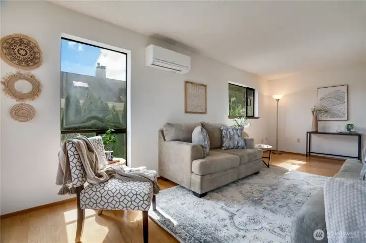 Enjoy year-round comfort with an efficient ductless mini-split heating and cooling system. Enjoy year-round comfort with an efficient ductless mini-split heating and cooling system.