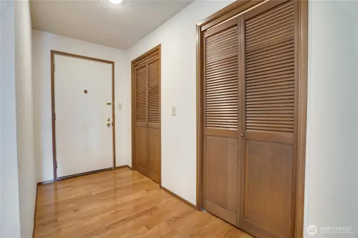 Two additional hall closets offer even more room for coats, linens, and seasonal items. Two additional hall closets offer even more room for coats, linens, and seasonal items.