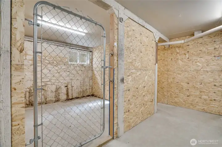 A large lockable storage room provides space for bikes, seasonal décor, outdoor gear, and more. A large lockable storage room provides space for bikes, seasonal décor, outdoor gear, and more.