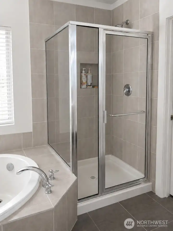 Primary ensuite with Glass/Tile shower