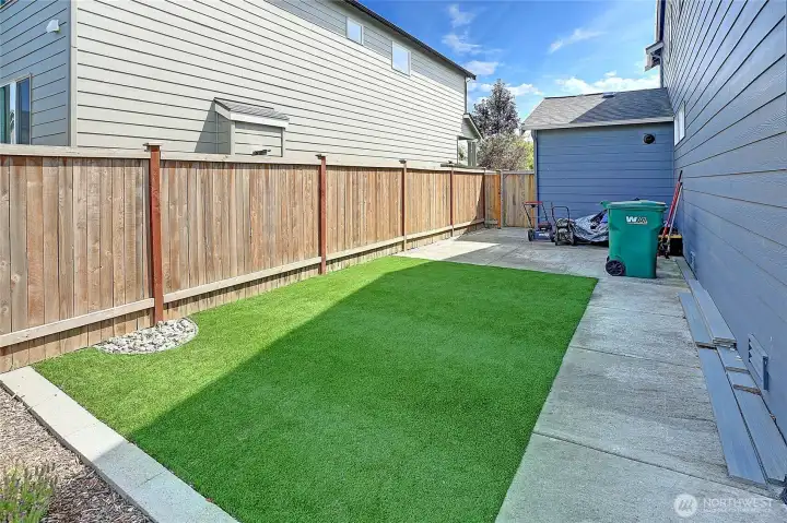 Fully fenced yard